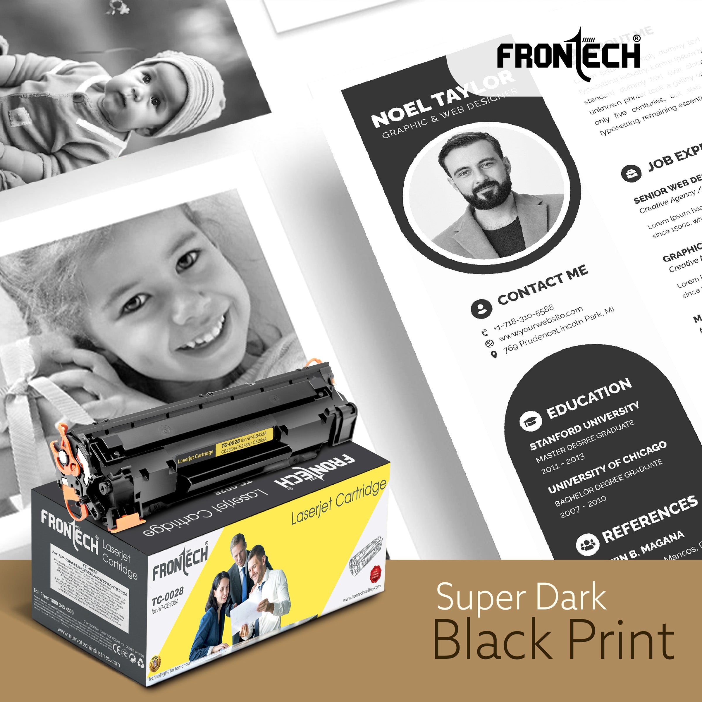 Frontech CB435A/CB436A/CE278A/CE285A Toner Cartridge | Compatible with HP P1106-P1606 Series (TC-0028) Frontech CB435A/CB436A/CE278A/CE285A Toner Cartridge | Compatible with HP P1106-P1606 Series (TC-0028)